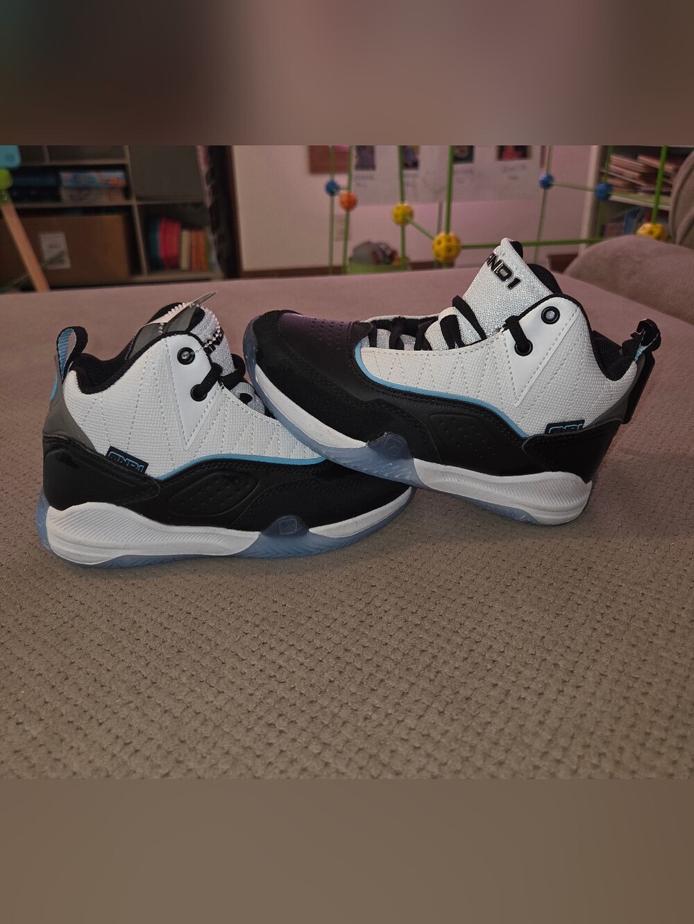 AND1 Boys Lace-up Athletic Sneakers Comfort Padded Insole, non-marking, durable